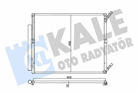 KALE TOYOTA Радіатор кондиціонера FJ Cruiser, Land Cruiser Prado 120 02-