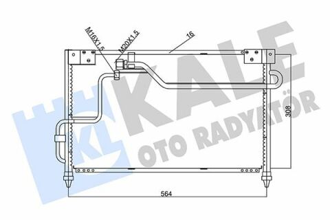 KALE MAZDA Радиатор кондиционера 626 IV 91-