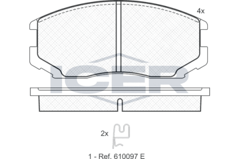 Колодки тормозные (передние) Mitsubishi Colt 86-/Lancer 88-03/Porsche 911 20-/Toyota Camry 91-01