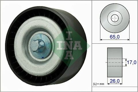 Ролик генератора MB C-class (W204)/E-class (W211/W212) M156 (гладкий) (паразитный) (65x26)