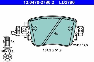 Колодки тормозные (задние) Audi Q3/Skoda Octavia/Seat Leon/VW Golf/Sharan 12-/Passat B8/Caddy IV 14-