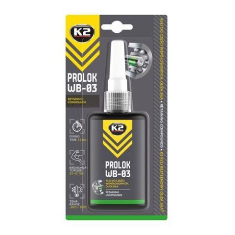 Клей для підшипників середньої міцності K2 PROLOK WB-03 50 мл