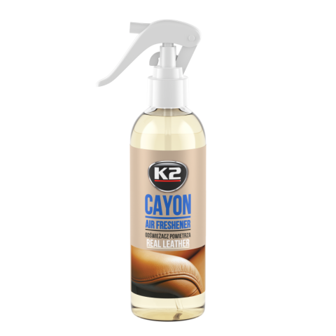 Освежитель воздуха салона с распылителем K2 CAYON REAL LEATHER 250 мл (кожа)