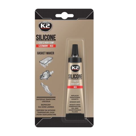 Силикон герметик (красный) K2 SILIKON (RED SILICON +350С) 21g