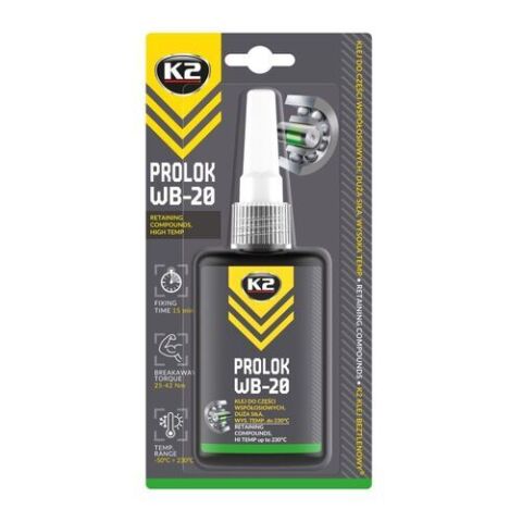 Клей для Підшипників високої міцності K2 PROLOK WB-20 50мл