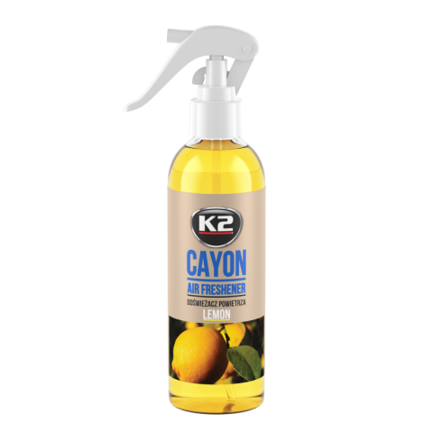 Освежитель воздуха салона с распылителем K2 CAYON LEMON 250 мл (лимон) Освежитель воздуха салона с распылителем K2 CAYON LEMON 250 мл (лимон)