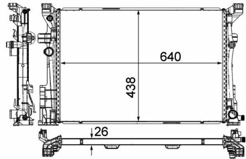 Радіатор  охолодження  MERCEDES  BENZ  A-  B-CLASS