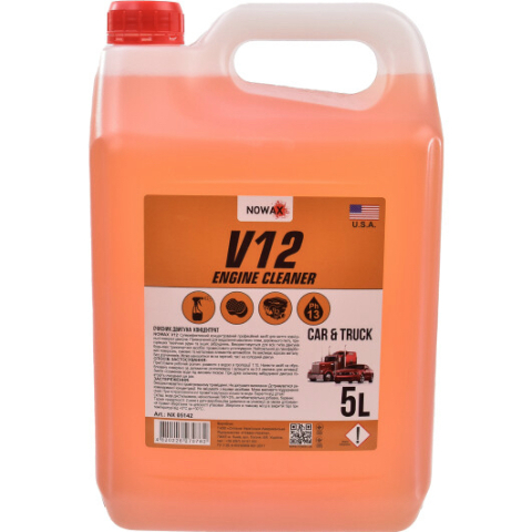 Очиститель поверхности двигателя Nowax V12 Engine Cleaner 5L концентрат 1:10