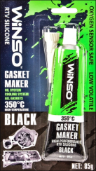 Cиліконовий герметик прокладок професійний чорний  WINSO GASKET MAKER BLACK 85g +350⁰С