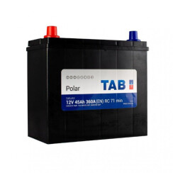АКБ 45 Ah/12V TAB Polar S (1) Japan Пусковой EN(A) 360 (237×127×205/226)