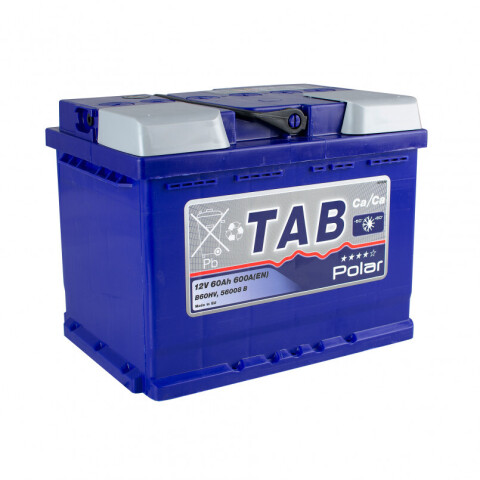 АКБ 60 Ah/12V TAB Polar Blue (0) Euro Пусковой EN(A) 600 (242x175x190)