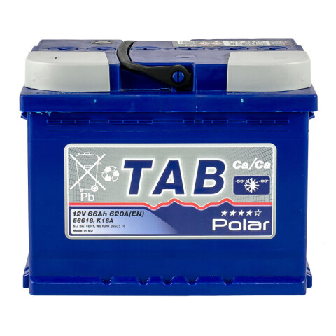 АКБ 66 Ah/12V TAB Polar Blue (1) Пусковой EN(A) 620 (242x175x190)