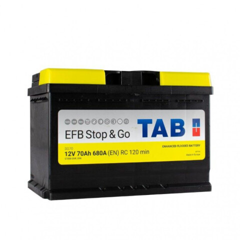 АКБ 70 Ah/12V TAB EFB (0) Euro Пусковой EN(A) 760 (278x175x190) АКБ 70 Ah/12V TAB EFB (0) Euro Пусковой EN(A) 760 (278x175x190)