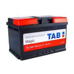 АКБ 75 Ah/12V TAB Magic (0) Euro (Низкий) Пусковой EN (A) 720 (278x175x175)