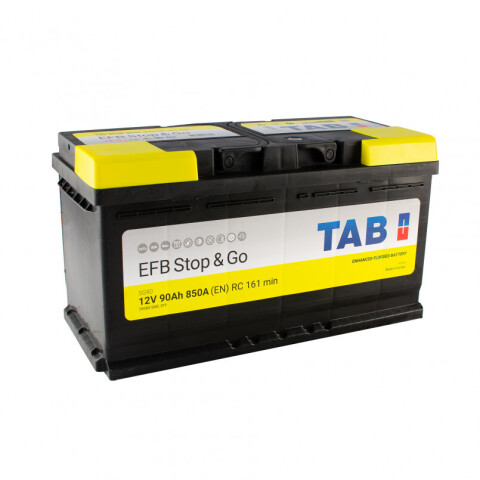 АКБ 90 Ah/12V TAB EFB (0) Euro Пусковой EN(A) 850 (353x175x190)
