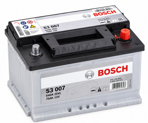 Акумулятор Bosch S3 007 70Ah 640A 12V +R