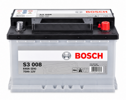 Аккумулятор Bosch S3 008 70Ah 640A 12V +R Аккумулятор Bosch S3 008 70Ah 640A 12V +R