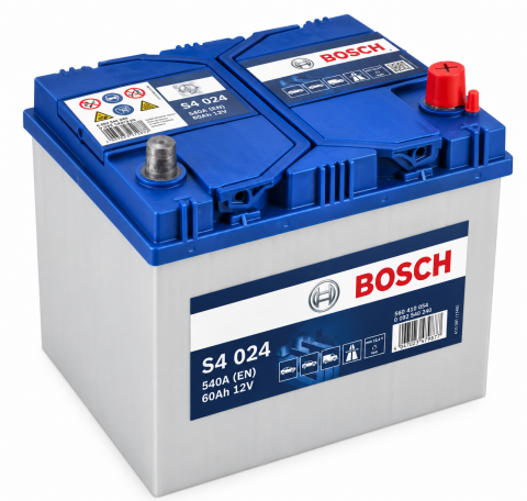 Акумулятор Bosch S4 024 Asia 60Ah 540A 12V +R