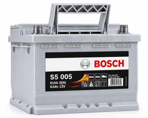 Акумулятор Bosch S5 005 63Ah 610A 12V +R