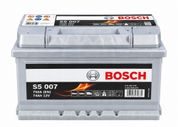 Аккумулятор Bosch S5 007 74Ah 750A 12V +R
