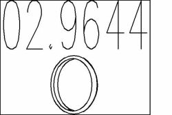 Монтажне кільце вихлопної системи (металеве) (D (внутр) - 53,6мм; D (наружн) - 61мм; Висота-4 мм)