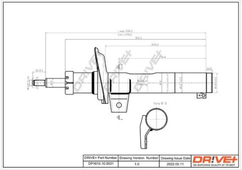 Амортизатор (передний) VW Caddy 03-(D 50) (Газ)