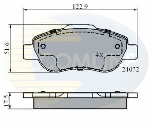 CBP01600 Comline - Гальмівні колодки до дисків