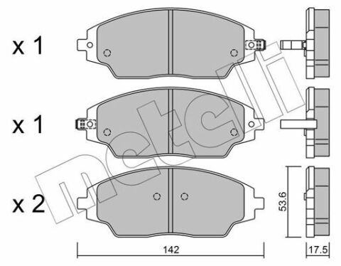 Колодки гальмівні (передні) Chevrolet Aveo 1.2-1.6 11-