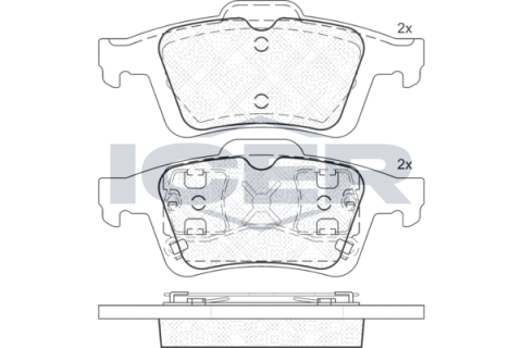 Колодки гальмівні (задні) Ford Focus II/Volvo S40/V50//Mazda 3 04-14/Mazda 5 05-