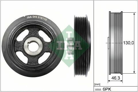 Шестерня коленвала Toyota Rav4 1.8-2.0/2.0D 00-05 ((6PK)