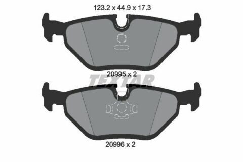 Колодки гальмівні (задні) BMW 3 (E30/E36/E46) 90-98/ 5 (E34) -97 (Teves) Q+