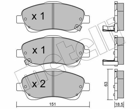 Колодки тормозные (передние) Toyota Avensis 03-08/Corolla Verso 04-09