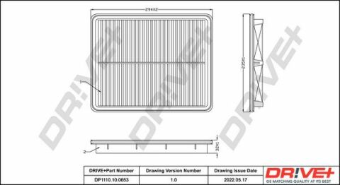 DP1110.10.0653 Drive+ Фільтр повітря