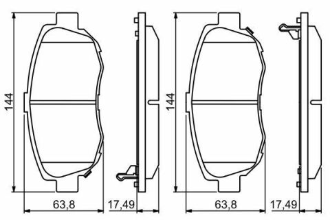 Тормозные колодки передние Supra, Lexus GS, IS 93- TOYOTA