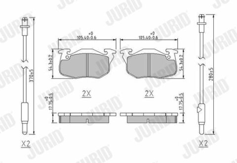 Тормозные передние колодки zx 91-,peugeot,renault clio