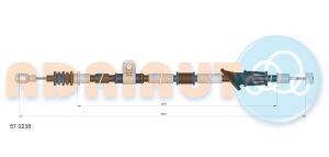 Трос гальмівний прав. volvo s40 -04