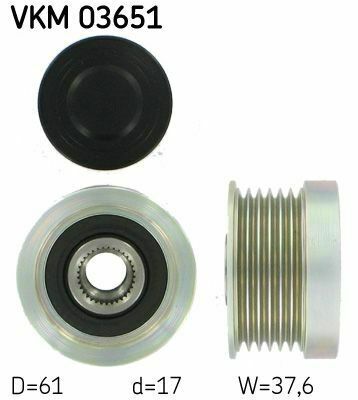 SKF VOLVO Шків генератора S60, S80, V70 II, XC70, XC90 2.0/2.9 98-