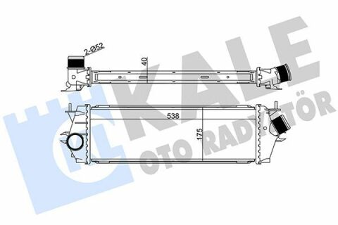 KALE RENAULT Інтеркулер Trafic II 2.0/2.5dCi 01-,Opel Vivaro