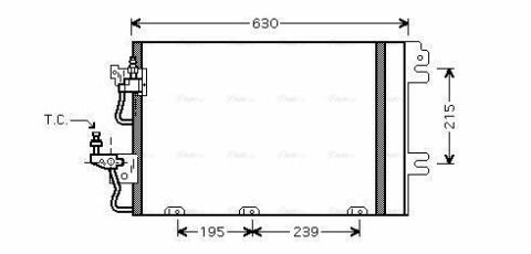Радіатор кондиціонера Astra H, Zafira B OPEL