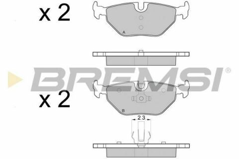 Тормозные колодки зад. BMW 3 (E46)/SAAB 9-5/ROVER 75 96-09 (ATE) (123,1x45x17)