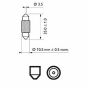 Автолампа C10W 12V 10W (36мм), фото 3 - інтерент-магазин Auto-Mechanic