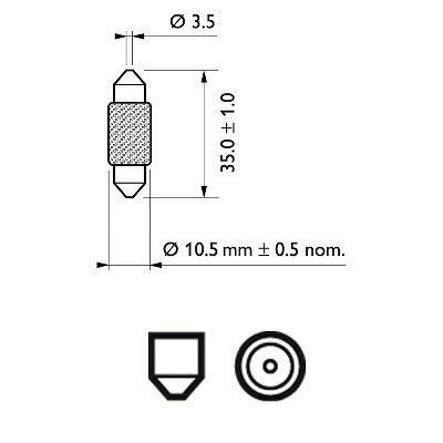 Автолампа C10W 12V 10W (36мм)