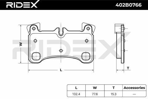 Комплект гальмівних накладок, дискове гальмо Комплект гальмівних накладок, дискове гальмо