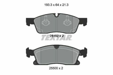 Колодки гальмівні (передні) MB M/GL/GLE/GLS-class (W166/X166) 11- (Teves) Q+ (193.3x64x21.3)