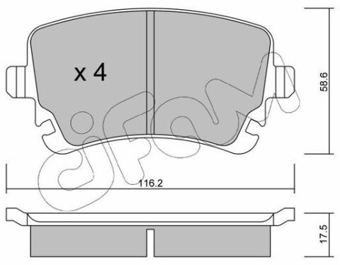 Колодки гальмові задні AUDI A4/A6/A8 04- VW T5