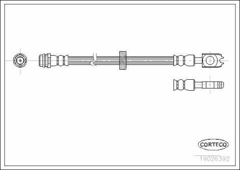 Шланг тормозной (передний) VW Golf IV 1.4-2.3 TDI/FSI/SDI 97-06 (468mm)