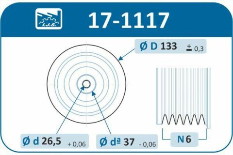 Шкив коленвала Ford Mondeo III 1.8/2.0i 00-15 (6ПК)