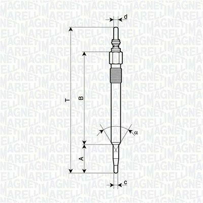 MAGNETI MARELLI Свічка розжарювання Jeep Cherokee 02-