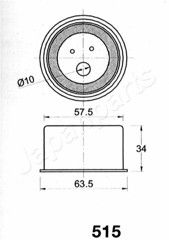 JAPANPARTS MITSUBISHI Натяжной ролик PAJERO / CARISMA 1,8 16V