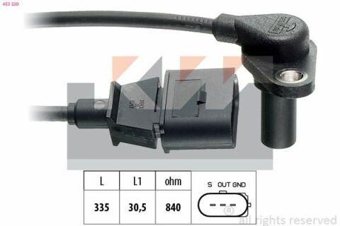 453 220 KW Датчик р/вала, к/вала (аналог EPS 1.953.220/Facet 9.0220 ) 453 220 KW Датчик р/вала, к/вала (аналог EPS 1.953.220/Facet 9.0220 )